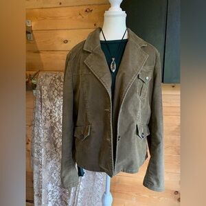 Vintage‎ 90’s Honey Brown Corduroy Jacket Medium Academia Preppy Blazer Western